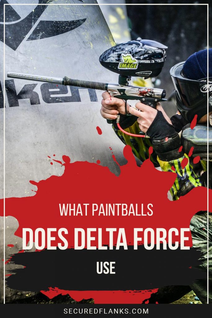 Man with a paintball gun leaning - What Paintballs Does Delta Force Use