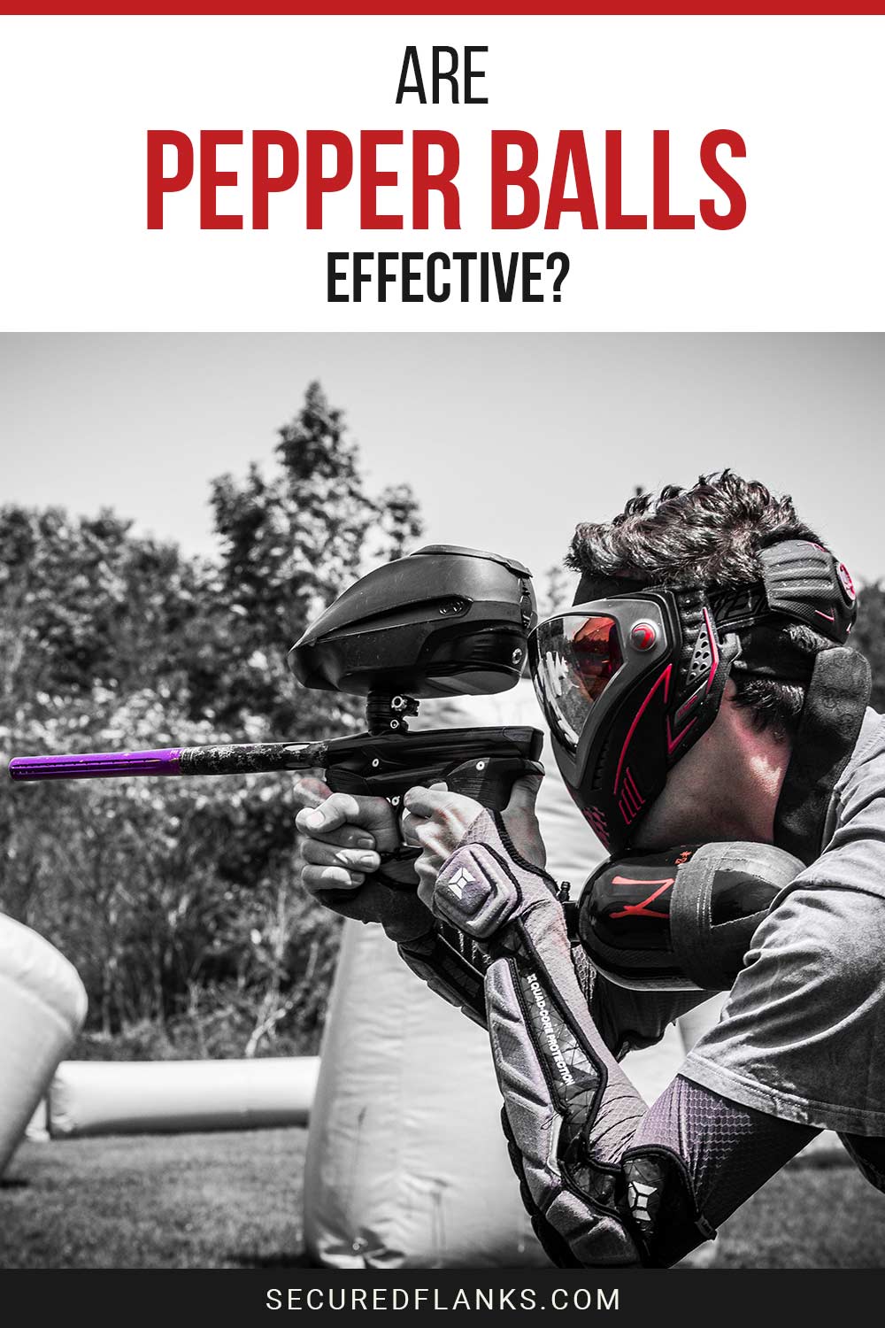 Man with a paintball gun wearing gears - Are Pepper Balls Effective?