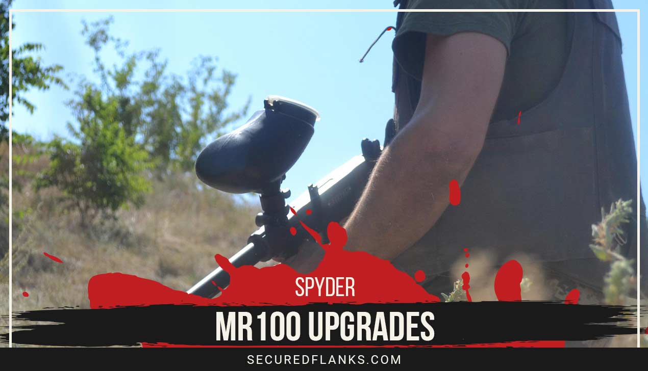 Man holding a paintball gun in hand - Spyder Mr100 Upgrades.