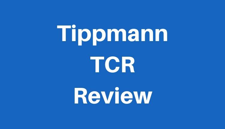 Tippmann TCR Review In White Letters On A Blue Background